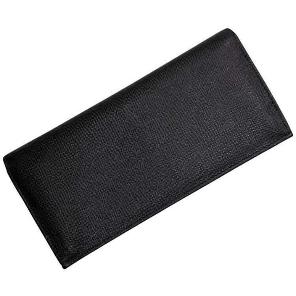 Prada Bifold Long Wallet Saffiano Leather Folding Card Nero Black
